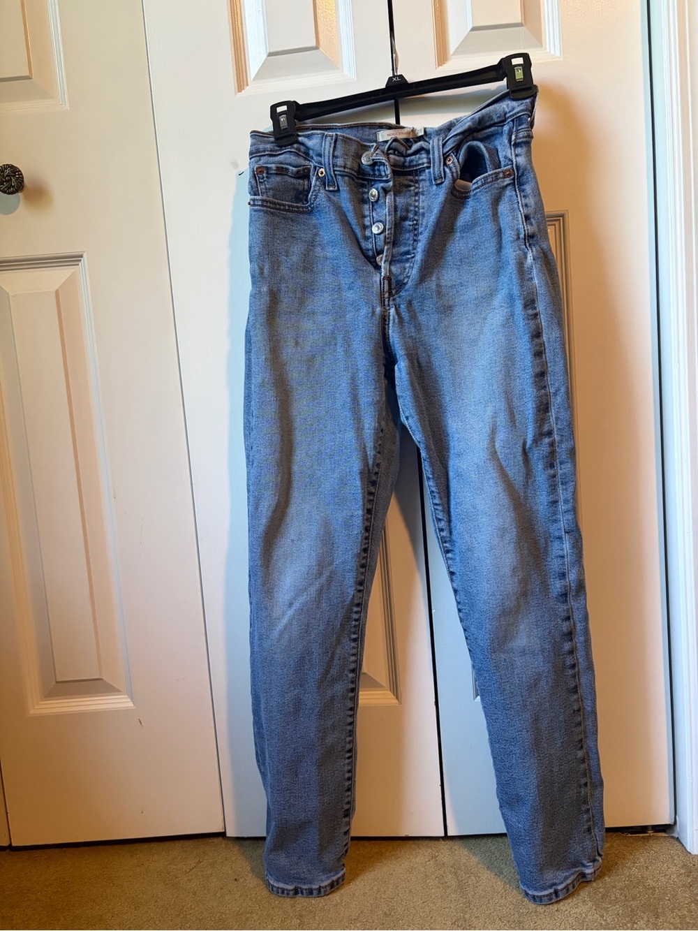 Levi's High-Rise Button-Fly Light Blue Jeans